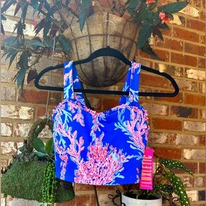 Lilly Pulitzer Zahara Ruffle trim sports bra size XXS